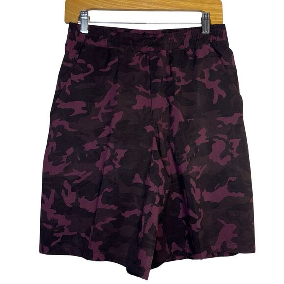 NWOT Lululemon Pace Breaker Short 9” Lined Size M Incognito Camo Red Black Gym - Picture 4 of 12